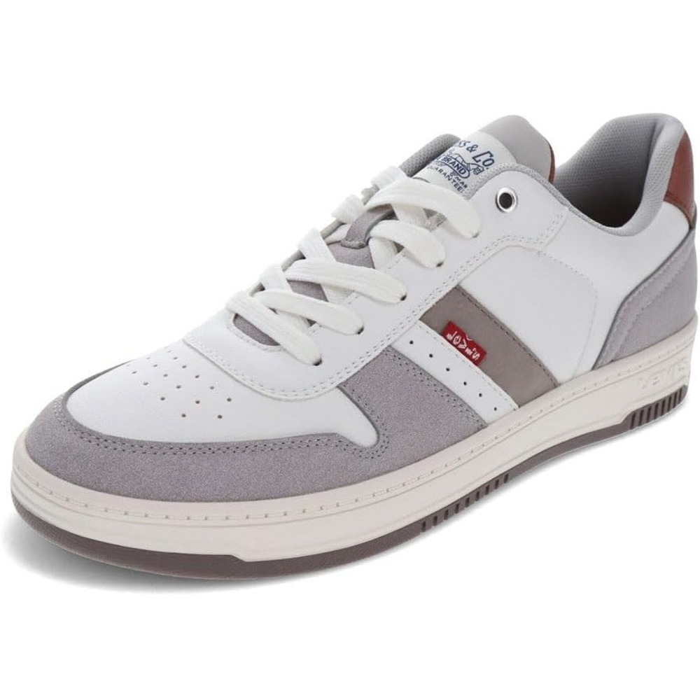 Levis Women's White and Grey Low Top Court Sneakers Size 10 M